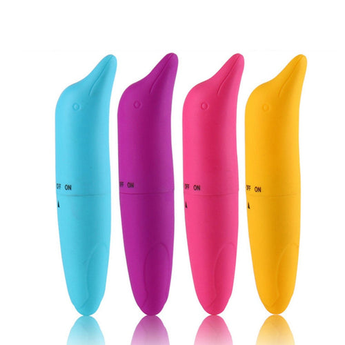 Mini Dolphin Vibrator For Women Female G point Masturbation Adult Sex Toys Strong Electric Dildo Vaginal Stimulation Butt Plug