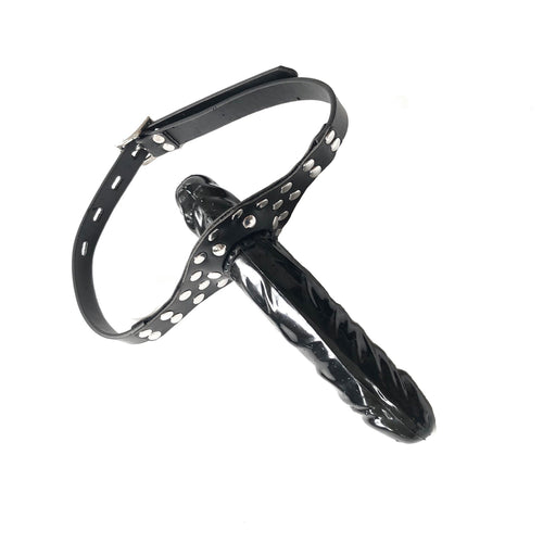 New Lesbian Double Headed Dildo Realistic Penis Strap on dildo for women Anal dildo for men Sex Toy Mouth Gag Leather Harness