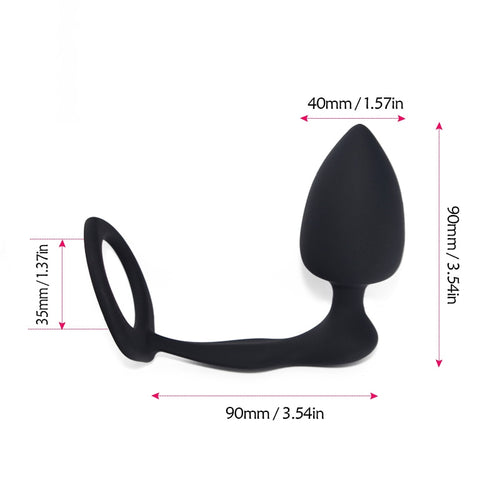 No Vibrator Anal Plug Sex Toy for Women Men Gays Prostate Massager With Cock Extender Ring Erotic Buttplug Sex Product for Adult