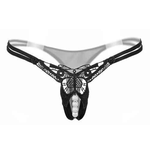 None Sleepwear Sex Toys for Women Exotic Apparel Lace See-through Mesh Sexy Underwear Nightwear Pearl G-string T-back