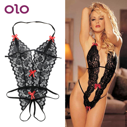 OLO Erotic Lingerie Sexy Costumes Lace Siamese Perspective Three-Point Underwear G-string Sexy Lingerie Adult Products