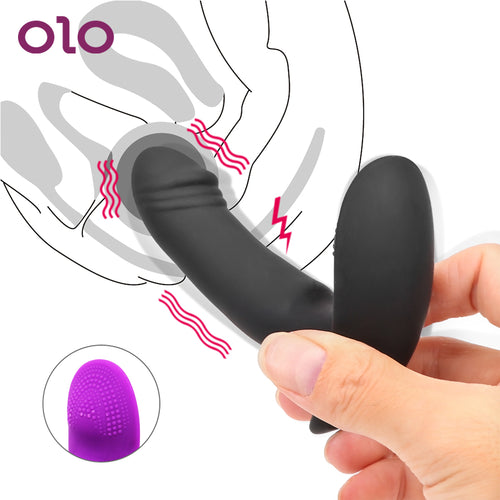 OLO G Spot Wearable Dildo Anal Vibrator Vaginal Massage Vibrator Clitoris Stimulator Female Masturbation Sex Toys for Woman