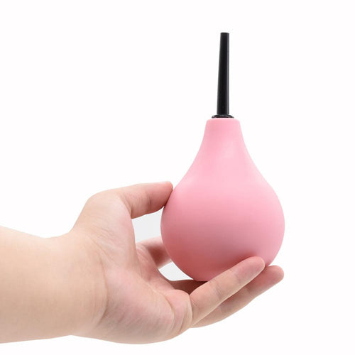 PERSONAGE 224ml Pear Shaped Enema Rectal Shower Cleaning System Silicone Gel Blue Ball for Anal Anus Enema Anal Cleaning