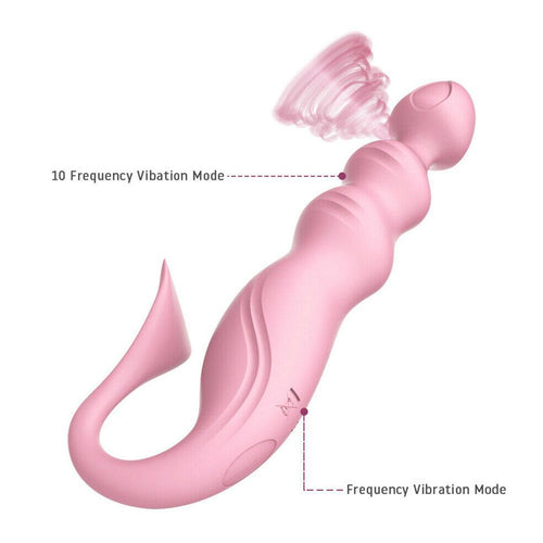 PERSONAGE Women 10-Frequency Massager Mermaid Vibrator Waterproof Rechargeable Stimulator Sex Tool 177 * 54mm