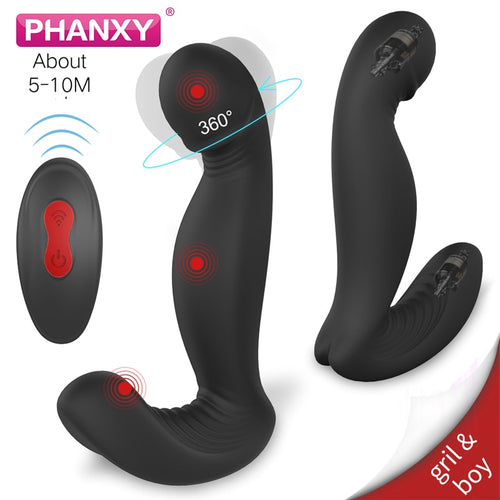 PHANXY Sex Toys For Couples Vibrator Male Prostate Massager Double Motor Remote Panty Vibrator Butterfly Masturbator For Women