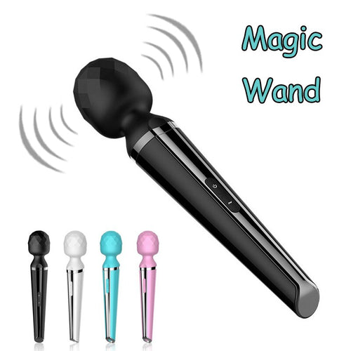 Powerful Magic Wand Massage AV Stick Clitoris Vagina Stimulator 10 Mode Vibrator for Women USB Charge Adult Sex Toys Masturbator