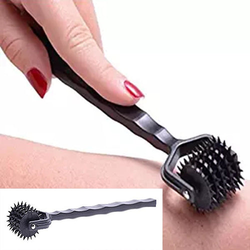 Prick 5 Row Spiked Wartenberg Pinwheel ,Pin-pricking Ensation Wheel Roller BDSM Torture Tool  ,Sex Toys For Couple