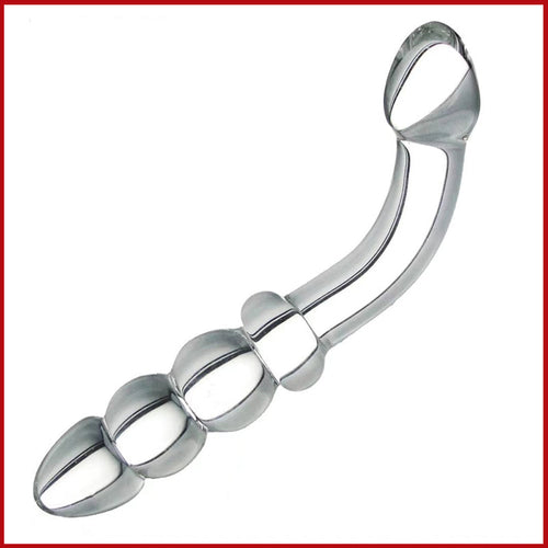 Glass dildo fake penis crystal anal beads butt plug prostate massager g-spot female masturbation Sex toys for women men