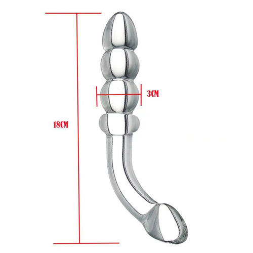 Glass dildo fake penis crystal anal beads butt plug prostate massager g-spot female masturbation Sex toys for women men