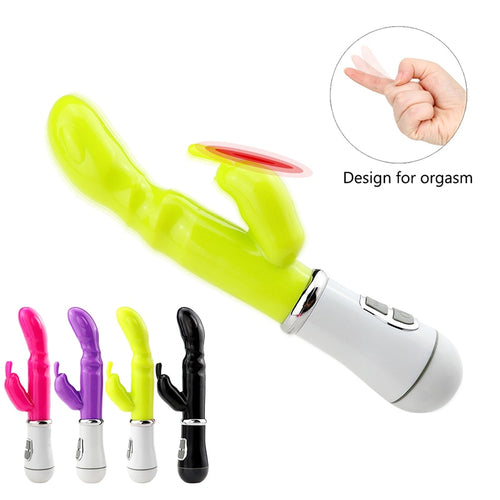 Rabbit Dildo Vibrator Sex Toys for Women Waterproof Clitoris Stimulator G-spot Massager Vagina Masturbator Adult Product Shop