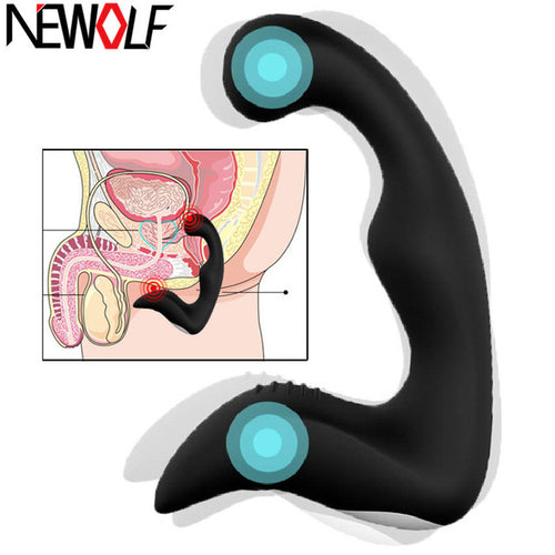 Rechargeable 10 Speeds Vibrator Butt Plugs Prostate Massage Anal Vibrator Stimulation Male Masturbation Sex Toys for Men PY756