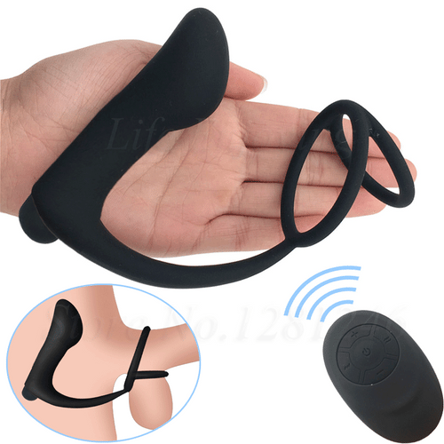 Remote Control Male Prostate Massager Anal Vibrator For Men Gay G-spot ass Plug Adult Sex Toys For Penis Delay Ejaculation Rings