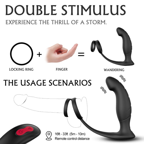 SHANDE Vibrator Prostate Massager For Men Anal Plug Male Silicone  Prostata Stimulator Butt Delay Ejaculation Ring Toy For Men