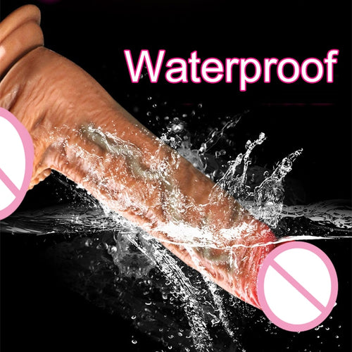 Sex Products Heating Real Big Dildo Vibrator Electric Vibrating Real Penis Suction Cup Dildo for Women Sex Toys, USB Charging