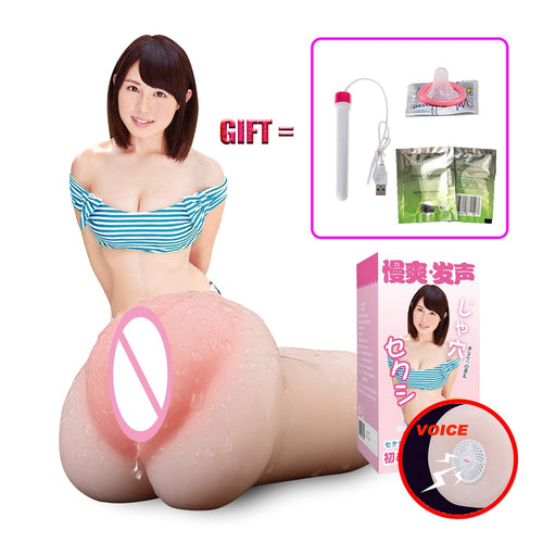 Sex Shop Very Big Heavier Voice Vagina Pussy Masturbator Sex Toys for Adults Men Male Masturbator Pocket Pussy Vibrator Pocket