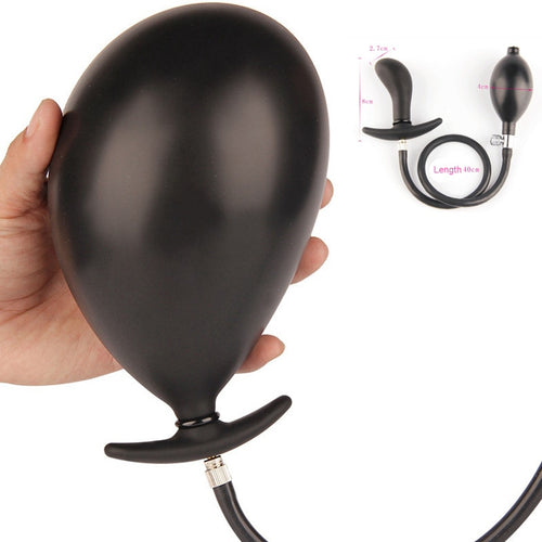 Sex Toys Women Inflatable Anal Plug Gay Dildo Pump Silicone Huge Anus Butt Dilator Expandable Prostate Massager with Metal Ball