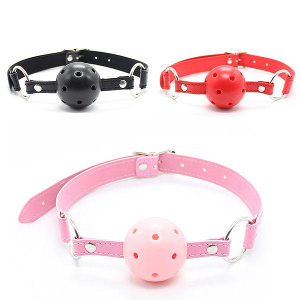 Silicone BDSM Bondage Restraints Open Mouth Breathable Mouth Ball Harness Strap Gag Sex Toy For Women Couples Accessories