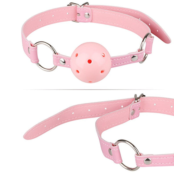 Silicone BDSM Bondage Restraints Open Mouth Breathable Mouth Ball Harness Strap Gag Sex Toy For Women Couples Accessories