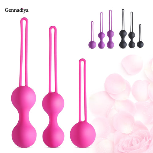 Silicone Ben Wa Ball Vagina Tighten Exercise Kegel Ball Sex Machine Geisha Ball Smart Love Ball Adult Product Sex Toys for Women