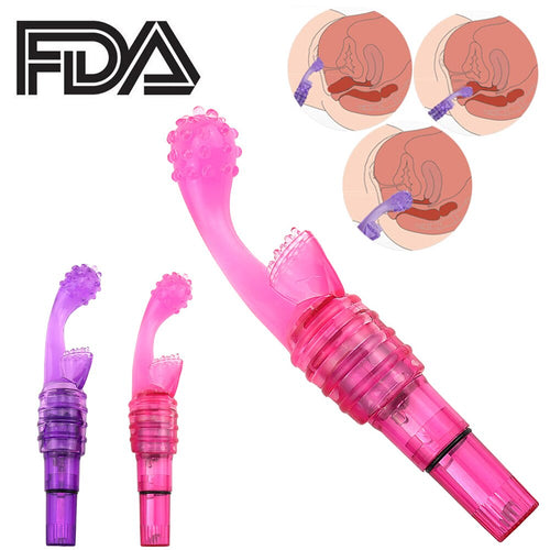 Silicone G-Spot Rabbit Vibrator Dual Vibration Waterproof Clitoris Stimulator finger Massager Adult Product Sex Toys for Women