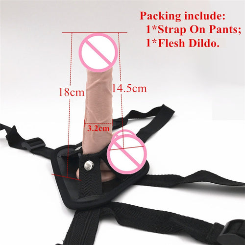 Strap On Realistic Dildo Pants For Woman Men Couples Strapon Dildos Panties For Lesbian Gay Adult Game Sex Toys for Adult Cock