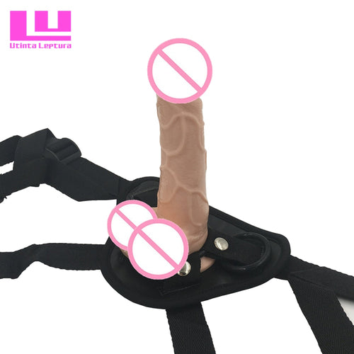Strap On Realistic Dildo Pants For Woman Men Couples Strapon Dildos Panties For Lesbian Gay Adult Game Sex Toys for Adult Cock