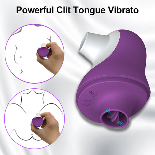 Sucking licking Vibrator Sex Toys for Woman Adults Nipple Clit Sucker Clitoris Stimulator Tongue Oral Sex Suction Blowjob