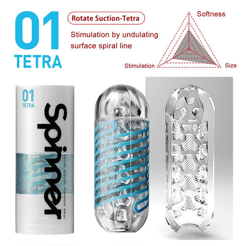 TENGA SPINNER Male Masturbator Cup Vagina Real Pussy Reusable Spiral Silicone Sex Aircraft Cup Sex Toys for Men Masturbation Cup