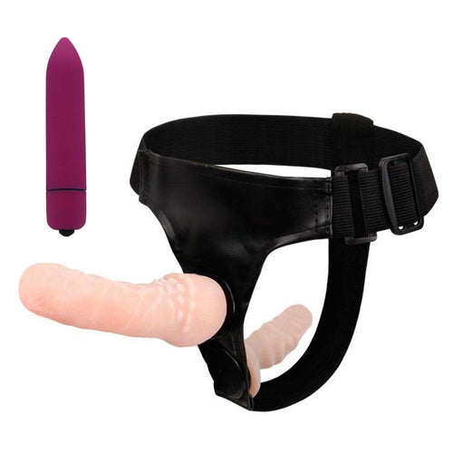Ultra Elastic Harness Strap On Double Dildo Realistic Strapon Pants Mini Vibrator Sex Toys for Lesbian Couples Woman Sex Shop