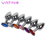 VATINE Diamond Sex Toys for Women Men Gay Stainless Steel Metal Butt Plug Anal Plug Bead IKOKY Adult Product