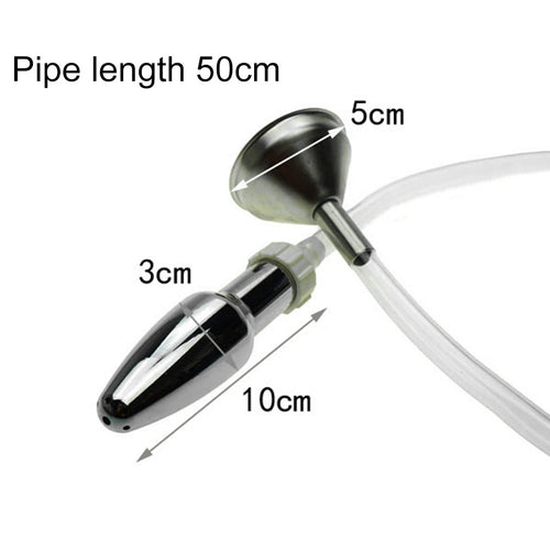 Vaginal Anal Plug Butt Plug Shower Head Products Metal Funnel Enema Anal Cleaning Kit SM Sex Toys For Men Woman Gay