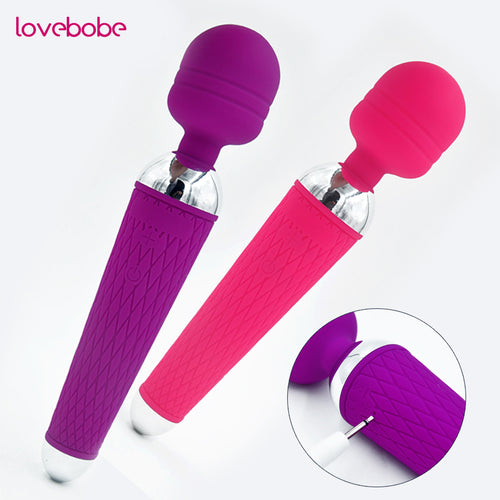 Vibrateurs AV multivitesses rechargeables pour femmes baguette magique masseur masseur de corps vibrateurs clitoridiens jouets sexuels adultes pour Couples