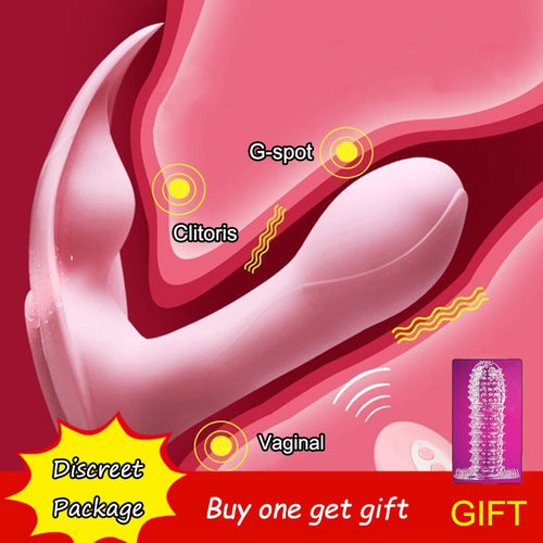 Wearable Butterfly Dildo Vibrator Sex Toys for Women Masturbator Clitoris Stimulator Wireless Remote Control Vibrator Panties