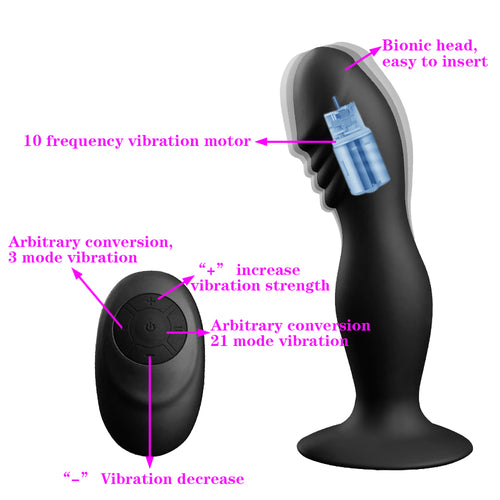 Wireless Remote Anal Dildo Vibrator Prostate Massager G-spot Stimulator 10 Speeds Charging Anal Penis Vibrator Sex Toys for Men