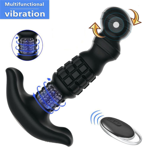 Wireless Vibrator Prostate Massager Erotic toy Rotation Anal Plug Dilator Men Masturbator Anal Stimulator Big Butt Plug Sex Toys