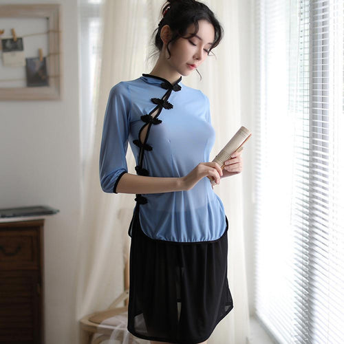 Woman Sexy Porn Chinese Cheongsam Uniforms Exotic Costumes Sex Game Cosplay Sexy Lingerie Exotic Apparel Sex Dress Lingerie