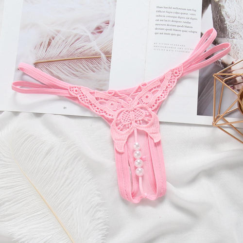 Women G-string Thong Sexy Underwear Open Crotch Butterfly Erotic Briefs Temptation Panties