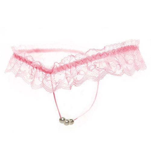 Women Sexy Lingerie Underwear Lace Panties Thongs Crotchless String Pearl Sexy Underpants