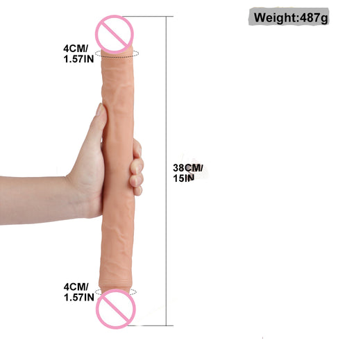 Extra Long Double Heads Realistic Dildo Sex Toys For Women Lesbian Vaginal Anal G-spot Stimulate Flexible Aritifical Penis