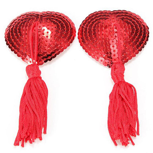 Sexy lingerie accessories Invisible seamless silicone bra tassel heart-shaped sequins sexy nipple stickers