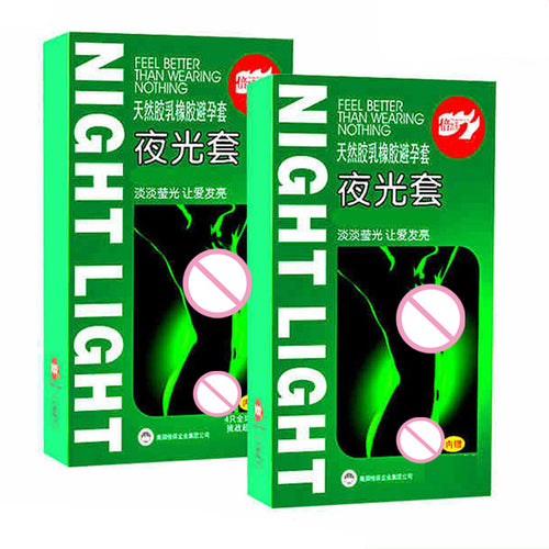 14-piece night light condoms, luminous condom sex tool for men, safe adult sex contraceptive tools